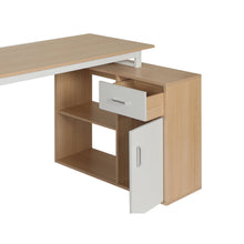 Load image into Gallery viewer, Yates 120cm Computer Desk with Right Cabinet - Oak