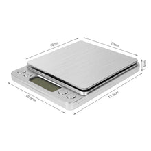 Load image into Gallery viewer, 500g/0.01g Kitchen Jewellery Digital Scales (0.001m3 - 0.27kg)