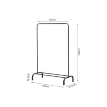 Load image into Gallery viewer, Metal Clothes Rack Stand Coat Hanger 104 x 152cm - Black