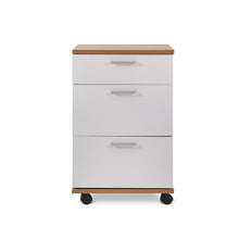 Load image into Gallery viewer, Nakia 3 Drawer Filing Cabinet - Oak+White