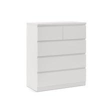 Load image into Gallery viewer, Tongass Wooden Tallboy 5 Drawers - White