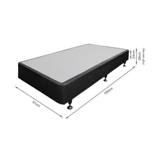Load image into Gallery viewer, VINSON Fabric Single Bed Base - BLACK
