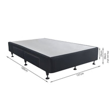 Load image into Gallery viewer, Charles Fabric Double Bed Base 4 Drawers - Black