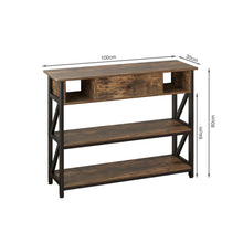 Load image into Gallery viewer, Atlas 1m Console Table with Drawer - Rustic Brown