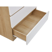 Load image into Gallery viewer, Harris 4 Drawers Tallboy - Oak + White