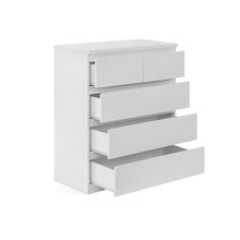 Load image into Gallery viewer, Tongass Wooden Tallboy 5 Drawers - White