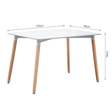 Load image into Gallery viewer, Sana Dining Table Rectangle 120 x 80cm - White