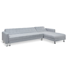 Load image into Gallery viewer, Minnesota 5 Seater Sofa Bed Futon with Chaise - Grey