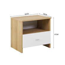 Load image into Gallery viewer, Makalu Wooden Bedside Table Nightstand - Oak