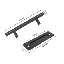 Load image into Gallery viewer, Barn Door Handle 12 Inch - Black (0.001m3 - 1.1kg)