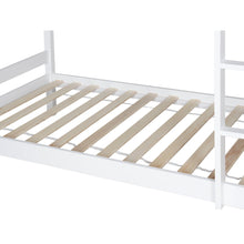 Load image into Gallery viewer, Maroon Single Wooden Bunk Bed Frame - White