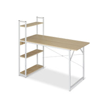 Load image into Gallery viewer, Kendahl 120cm Computer Desk with Bookshelf - White