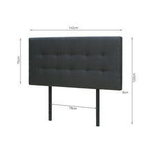 Load image into Gallery viewer, Susan Double Fabric Upholstered Headboard - Charcoal