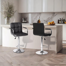 Load image into Gallery viewer, Lois Bar Stool with PU Leather - Set of 2 - Black