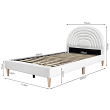 Load image into Gallery viewer, Lydia King Single Bed Frame - Cream