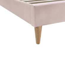 Load image into Gallery viewer, Daisy Velvet Single Bed Frame - Champagne Pink