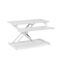 Load image into Gallery viewer, Sit-Stand Desk Converter with Keyboard Tray - White