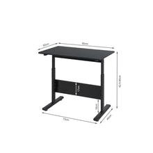 Load image into Gallery viewer, Hector 80cm Height-Adjustable Computer Desk - Black