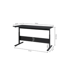 Load image into Gallery viewer, Hector 140cm Height-Adjustable Computer Desk - Black