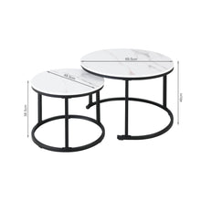 Load image into Gallery viewer, Mainit Nesting Coffee Table - Set of 2 - White + Black