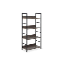 Load image into Gallery viewer, Towai 4 Tier Storage Shelf - Grey Oak + Black