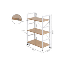 Load image into Gallery viewer, Hikuai 3 Tier Bookshelf - Natural + White