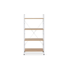 Load image into Gallery viewer, Hikuai 4 Tier Bookshelf - Natural + White