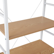 Load image into Gallery viewer, Hikuai 4 Tier Bookshelf - Natural + White