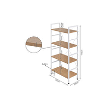 Load image into Gallery viewer, Hikuai 4 Tier Bookshelf - Natural + White
