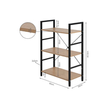 Load image into Gallery viewer, Hikuai 3 Tier Bookshelf - Natural + Black