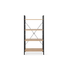 Load image into Gallery viewer, Hikuai 4 Tier Bookshelf - Natural + Black