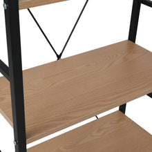 Load image into Gallery viewer, Hikuai 5 Tier Bookshelf - Natural + Black (0.05m3 - 11.5kg)