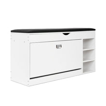 Load image into Gallery viewer, Gannet Shoe Rack Storage Cabinet 3 Layer - White + Black
