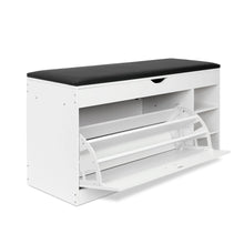 Load image into Gallery viewer, Gannet Shoe Rack Storage Cabinet 3 Layer - White + Black