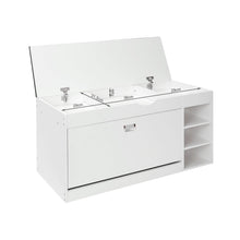 Load image into Gallery viewer, Gannet Shoe Rack Storage Cabinet 3 Layer - White + Black
