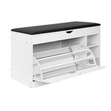 Load image into Gallery viewer, Gannet Shoe Rack Storage Cabinet 3 Layer - White + Black
