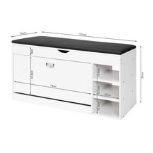 Load image into Gallery viewer, Gannet Shoe Rack Storage Cabinet 3 Layer - White + Black