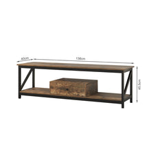 Load image into Gallery viewer, Atlas 1.4m Entertainment Unit with Drawer - Rustic Brown