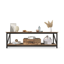Load image into Gallery viewer, Atlas 1.4m Entertainment Unit with Drawer - Rustic Brown