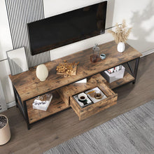 Load image into Gallery viewer, Atlas 1.4m Entertainment Unit with Drawer - Rustic Brown