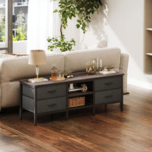Load image into Gallery viewer, Cavalla 1.4m Entertainment Unit with Drawers - Grey Oak + Grey