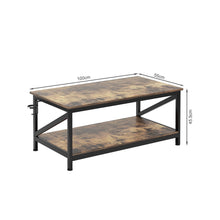 Load image into Gallery viewer, Atlas 1m Coffee Table - Rustic Brown