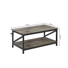 Load image into Gallery viewer, Atlas 1m Coffee Table - Grey Oak