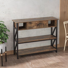 Load image into Gallery viewer, Atlas 1m Console Table with Drawer - Rustic Brown