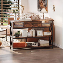 Load image into Gallery viewer, Atlas 1.2m Console Table with Drawer - Rustic Brown