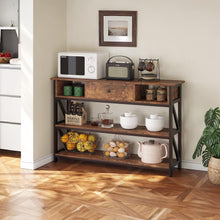 Load image into Gallery viewer, Atlas 1.2m Console Table with Drawer - Rustic Brown