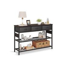 Load image into Gallery viewer, Shrike Console Table with 3 Drawers - Black Walnut