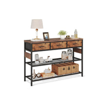 Load image into Gallery viewer, Shrike Console Table with 3 Drawers - Light Cherry