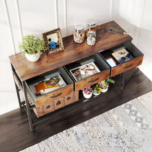 Load image into Gallery viewer, Shrike Console Table with 3 Drawers - Light Cherry