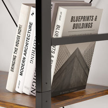Load image into Gallery viewer, Poroti 4 Tier Bookshelf Storage Shelf - Rustic Brown